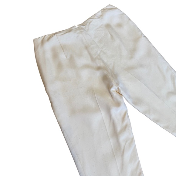 714. Ralph Lauren Collection Purple Label Raw Silk Off White Pants Runway Sample - Picture 5 of 5